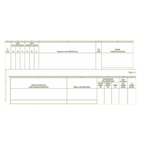 Registro edipro infortuni 31x24,5 15 pagine [e2419]
