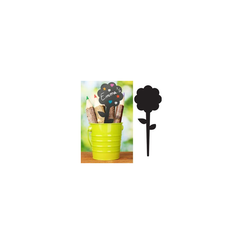 Set 5 silhouette tags 'fiore' securit [tag-flower-5]