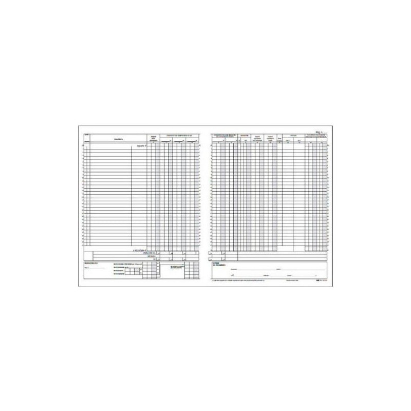 Registro edipro iva corrispettivi 31x24,5 15 pagine numerate [e2103]