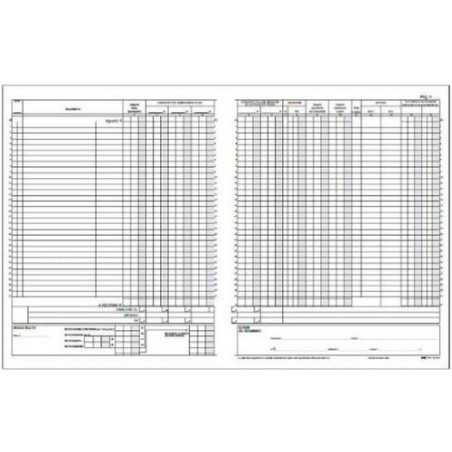 Registro edipro iva corrispettivi 31x24,5 15 pagine numerate [e2103]