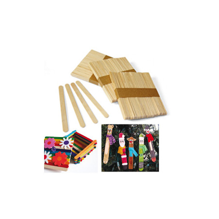 Stecche in legno set da 50 pz. dim. 10x115mm cwr [1718]