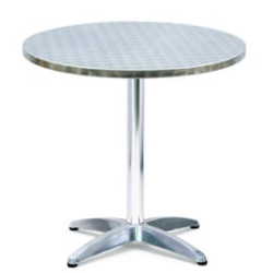 Tavolo tondo bar in alluminio Ø70cm - h70cm [40404d]