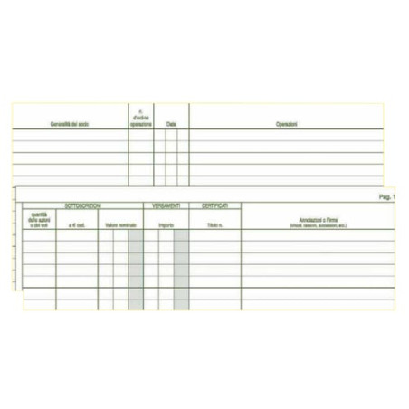 Registro edipro libro soci spa/srl 31x24,5 47 pagine [e2376]