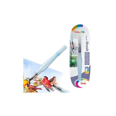 Pennello con punta media, serbatoio da 10 ml - pentel [xfrh/1-m]