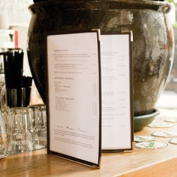 Porta menu' crystal br2 doppio (per 4 fogli a4) [mc3-cya4-br2]