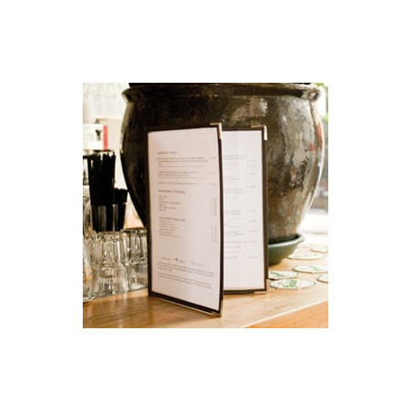 Porta menu' crystal br2 doppio (per 4 fogli a4) [mc3-cya4-br2]