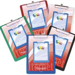 Portablocco a4 in ppl con molla in metallo blu [7071bl]