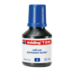 Ricarica inchiostro permanente 30ml t25 blu edding [e-t25 003]