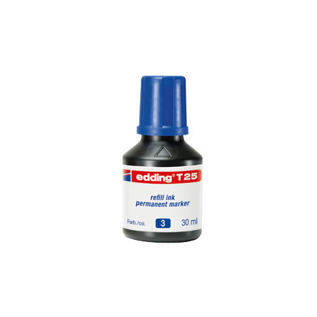 Ricarica inchiostro permanente 30ml t25 blu edding [e-t25 003]