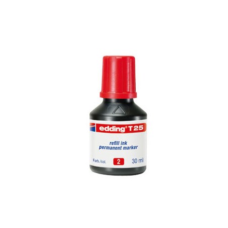 Ricarica inchiostro permanente 30ml t25 rosso edding [e-t25 002]