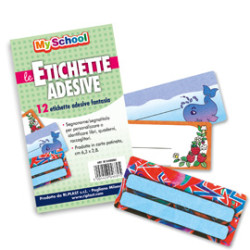 Etichette adesive ri.plast segnanomi bustina 12 etichette 6.3x8cm
