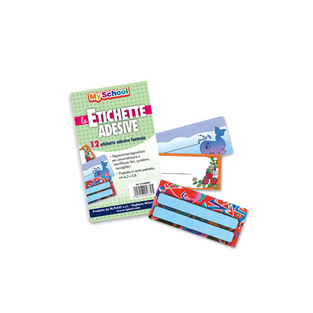 Etichette adesive ri.plast segnanomi bustina 12 etichette 6.3x8cm
