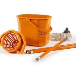 Kit pavimenti (secchiostrizza+mop+manico130cm) perfetto [0469f]