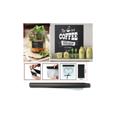 Lavagna adesiva in rotolo 100x45cm nero securit [cs-wall-100]