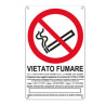 Cartello alluminio 27x43cm 'vietato fumare'' [e630105x]