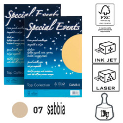 Carta metallizzata special events a4 20fg 120gr sabbia favini [a69n154]