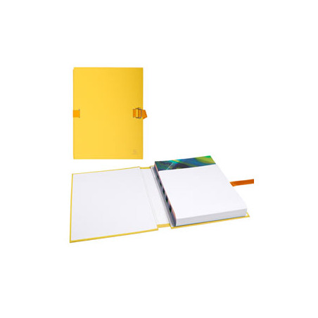 Cartella dorso estensibile giallo con alette in carta exacompta [223235e]