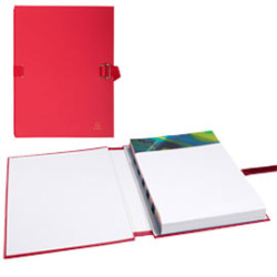 Cartella dorso estensibile rosso con alette in carta exacompta [223275e]