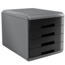 Cassettiera my desk arda 29.5x38.5x28.2cm nero [18p4pn]