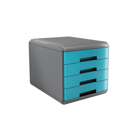 Cassettiera 4 cassetti turchese mydesk arda [18p4ptu]