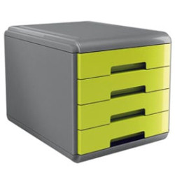 Cassettiera 4 cassetti verde mydesk arda [18p4pv]
