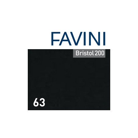 Conf.10 cartoncino bristol color 200gr 100x70cm nero 63 favini [a35a0a1]