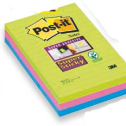 Blocco 90foglietti post-it?super sticky righe 101x152mm 660-3ssuc