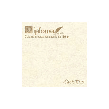 Blister 10 diplomi pergamena 297x420mm 160gr neutro avorio kartos