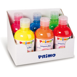 Box 6 tempera fluo 300ml colori assortiti primo [255tf6ass]