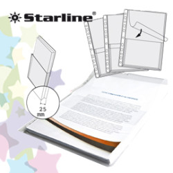 Busta forata pvc con soffietto e patella 21x30cm starline [100101]