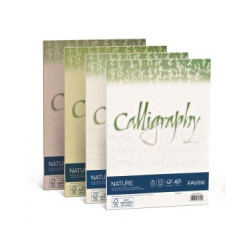 Carta calligraphy nature a4 50fg 250gr mandorla favini [a69c564]