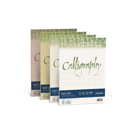 Carta calligraphy nature a4 50fg 250gr mandorla favini [a69c564]