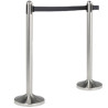 1 colonnina segnapercorso cromata con nastro nero 210cm securit [rs-rt-rvs-bl-set]