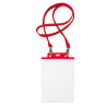 10 portanome pass 7st-m 15x21cm (a5) rosso con cordoncino rosso