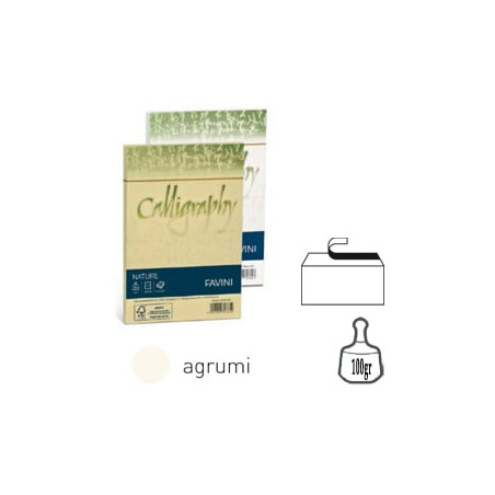 buste nature calligraphy 120 x 180 mm - agrumi - 25 pz. -