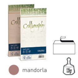 Buste nature calligraphy 110 x 220 mm - mandorla - 25 pz.