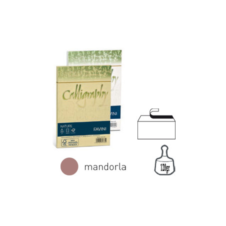 Buste nature calligraphy 120 x 180 mm - mandorla - 25 pz.