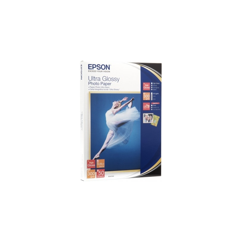 carta fotografica epson lucida ultra 13x18cm 50fogli [c13s041944]