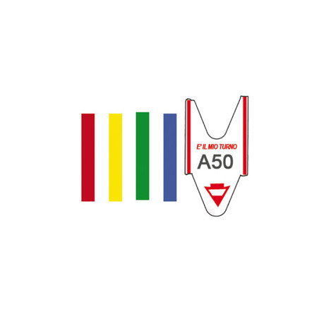 5 rotoli da 2000 tickets rosso per elimina code printex [tr/roll/rss]