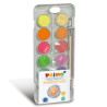 Astuccio 12 pastiglie acquerelli fluo e metal primo [115a12fm]