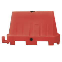 Barriera stradale 100x40x70cm rosso tipo new jersey [njt070r]