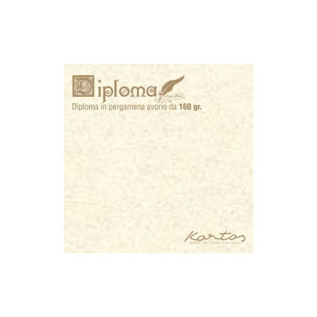 Blister 10 diplomi pergamena 210x297mm 160gr neutro avorio kartos