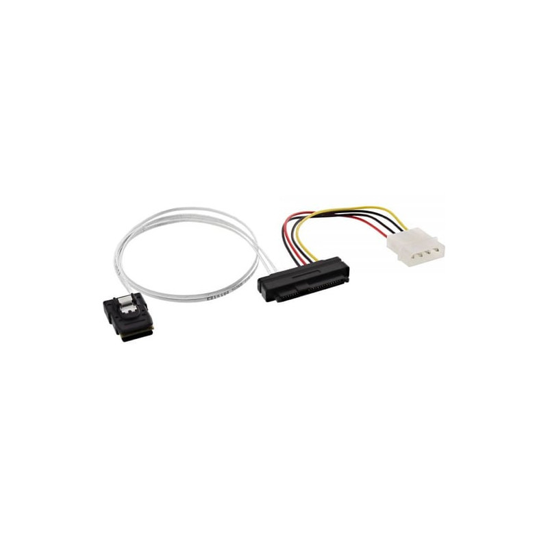 Cavo inline mini sas, sff-8087 a sff-8482 + alimentazione,