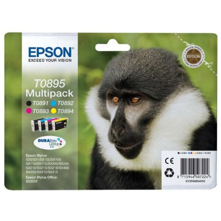 Cartuccia epson multipack t0895 n.4 cartucce nero ciano magenta giallo