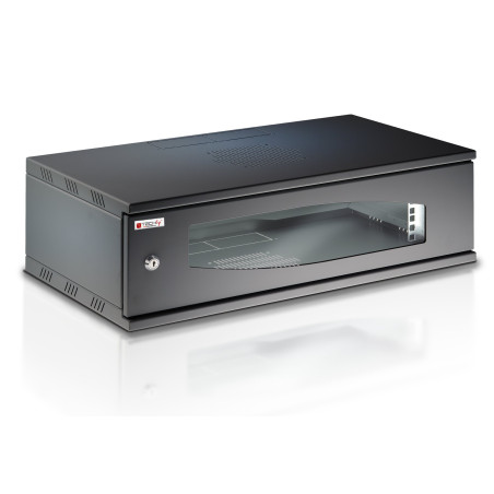 Armadio rack 19'' techly a muro 3u prof. 320 nero assemblato