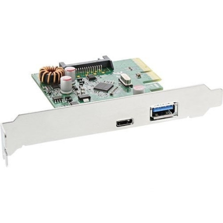 Scheda pcie inline 2x usb 3.1 - typ a + typ c - inkl. lp