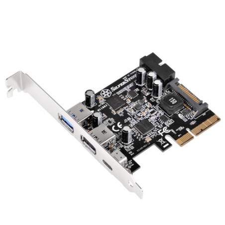 Scheda pci usb silverstone sst-ecu05, 1x usb3.1 typ-c + 2x