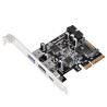 Scheda pci usb silverstone sst-ecu05, 1x usb3.1 typ-c + 2x