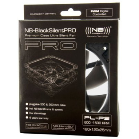 Ventola 140x140mm noiseblocker blacksilent pro fan pk-ps