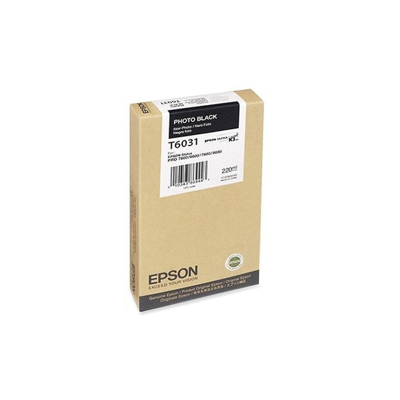 Cartuccia epson nero foto ultrachrome k3 220ml [c13t603100]